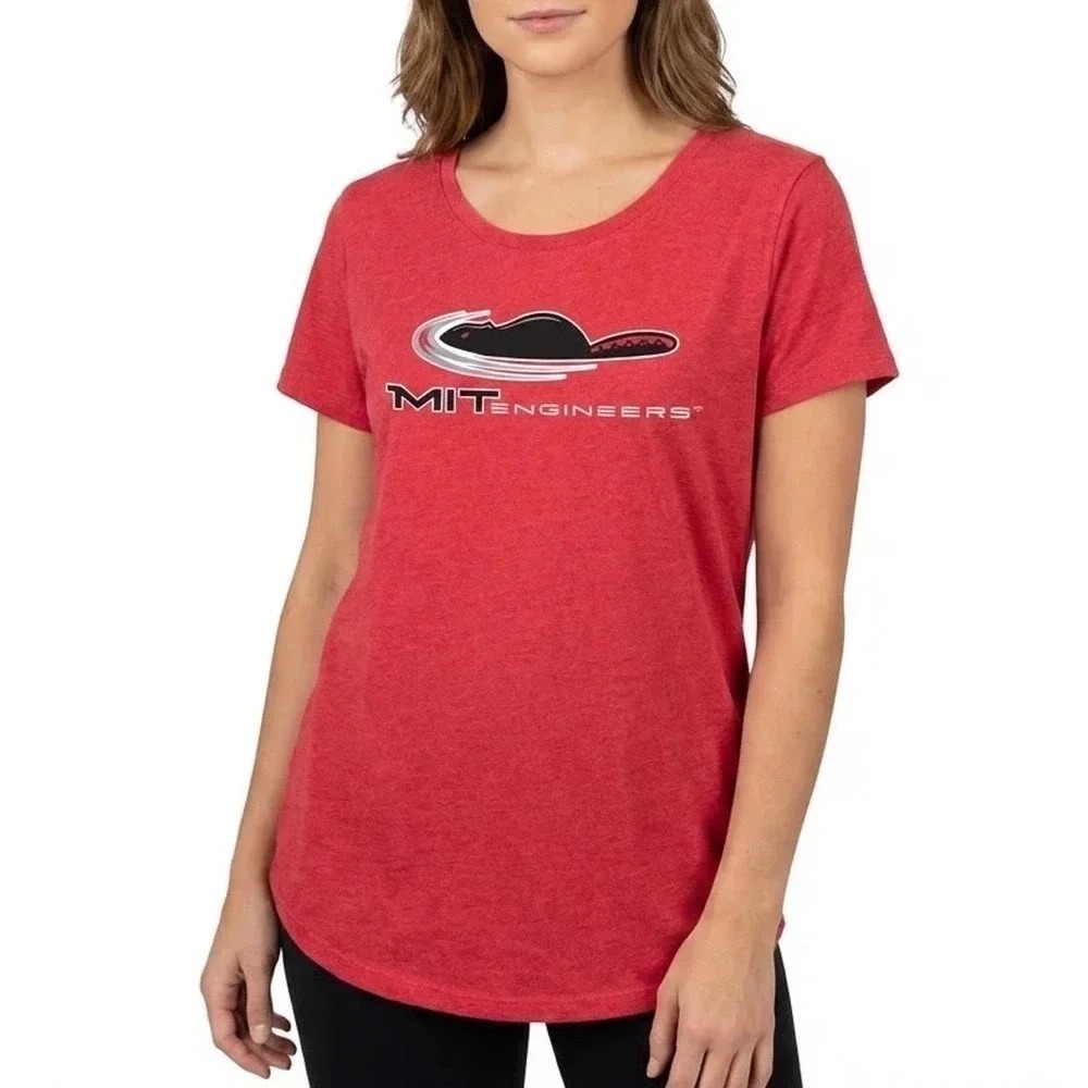 Colosseum MIT Engineers Red Heathered Graphic T-Shirt XL NCAA